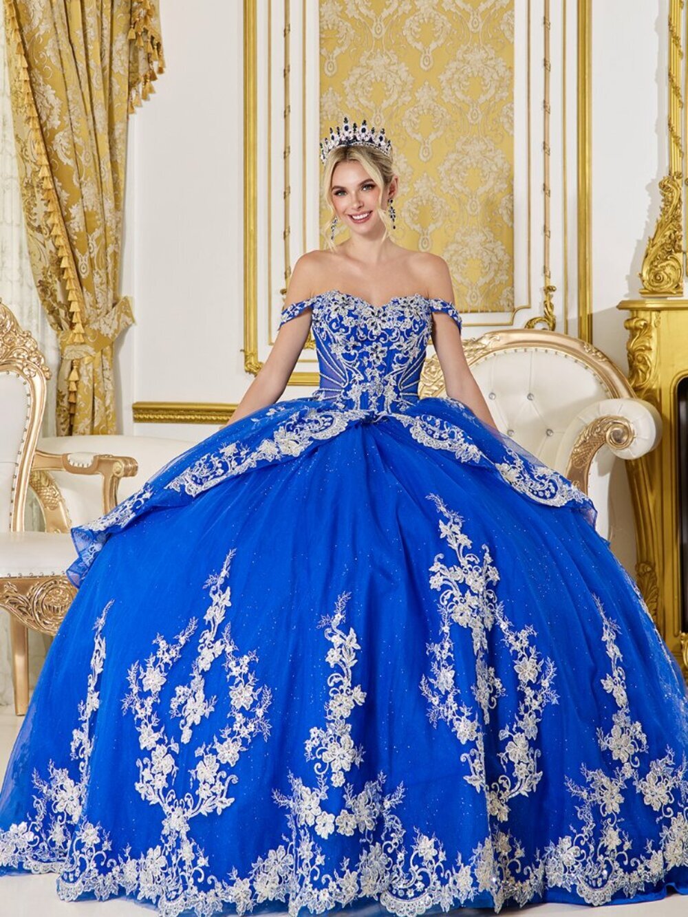 NEW ROYAL-BLUE Evening Gown Floor Length Formal Elegant Stunning 5142